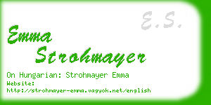 emma strohmayer business card